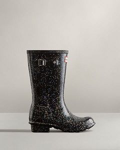 Black Hunter Giant Glitter Kids' Rain Boots | Ireland-38679