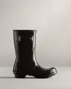 Black Hunter Original Short Gloss Women's Rain Boots | Ireland-85376