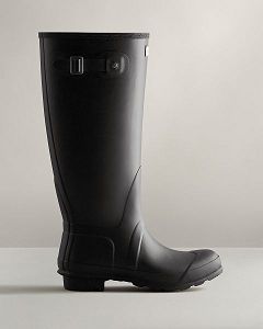 Black Hunter Tall Wide Fit Women's Rain Boots | Ireland-29315