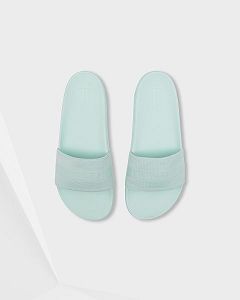 Blue / Green Hunter Elastic Women's Slides | Ireland-94063