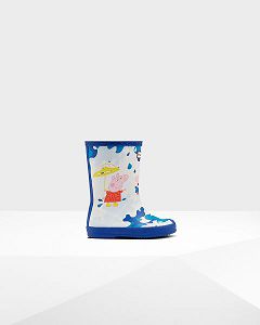 Blue Hunter First Peppa Pig Muddy Puddles Kids' Rain Boots | Ireland-94830