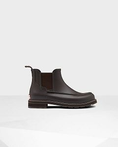 Brown Hunter Refined Moc Toe Men's Chelsea Boots | Ireland-98147