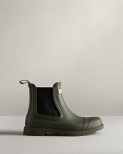 Dark Olive Hunter Commando Men's Chelsea Boots | Ireland-79853