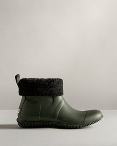 Dark Olive Hunter Insulated Roll Top Men's Sherpa Boots | Ireland-21790