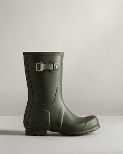 Dark Olive Hunter Original Short Men's Rain Boots | Ireland-76918