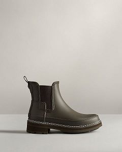 Green Hunter Refined Stitch Detail Women's Chelsea Boots | Ireland-17692