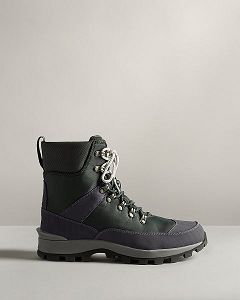 Green / Navy Hunter Insulated Recycled Polyester Commando Men's Winter Boots | Ireland-34097