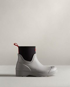 Grey / Black Hunter Play Short Neoprene Women's Rain Boots | Ireland-47308