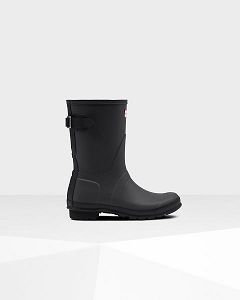 Grey / Black Hunter Short Back Adjustable Women's Rain Boots | Ireland-28370