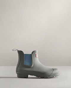 Grey / Blue Hunter Original Women's Chelsea Boots | Ireland-41908