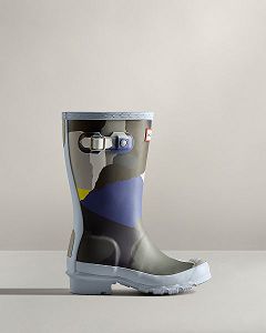 Multicolor Hunter Glacial Camo Kids' Rain Boots | Ireland-21743