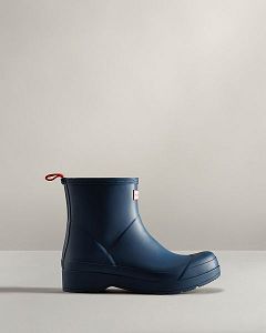 Navy Hunter Play Short Men's Rain Boots | Ireland-14853