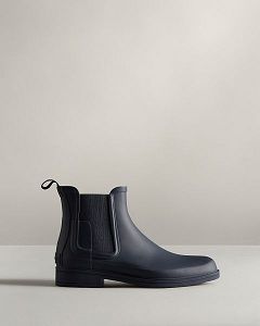 Navy Hunter Refined Slim Fit Men's Chelsea Boots | Ireland-51406