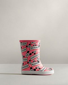 Pink Hunter First Disney Kids' Rain Boots | Ireland-59032