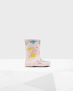 Pink Hunter First Peppa Pig Muddy Puddles Kids' Rain Boots | Ireland-41853