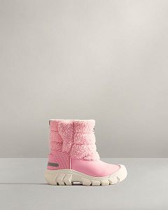 Pink Hunter Insulated Sherpa Kids' Snow Boots | Ireland-75482