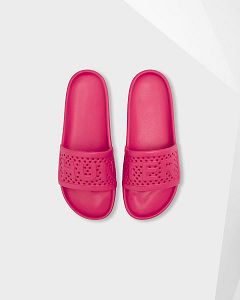 Pink Hunter Lightweight Moulded Women's Slides | Ireland-32469