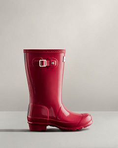 Pink Hunter Original Gloss Kids' Original Boots | Ireland-31567