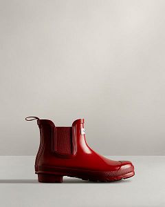 Red Hunter Original Gloss Women's Chelsea Boots | Ireland-12634