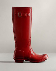 Red Hunter Original Tall Gloss Women's Original Tall Boots | Ireland-27561