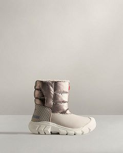 Silver / Grey Hunter Insulated Metallic Kids' Snow Boots | Ireland-23671