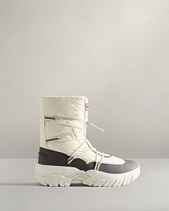 White / Black Hunter Insulated Recycled Polyester Women's Snow Boots | Ireland-81352