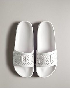 White Hunter Lightweight Moulded Women's Slides | Ireland-38945