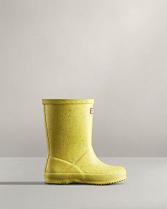 Yellow Hunter First Giant Glitter Kids' Rain Boots | Ireland-92380