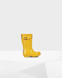 Yellow Hunter Original Gloss Kids' Original Boots | Ireland-67594