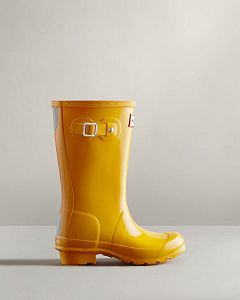 Yellow Hunter Original Gloss Kids' Original Boots | Ireland-80625