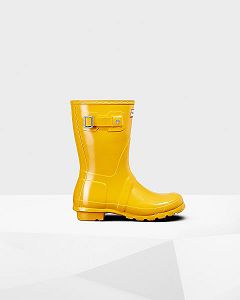 Yellow Hunter Original Short Gloss Women's Rain Boots | Ireland-53076