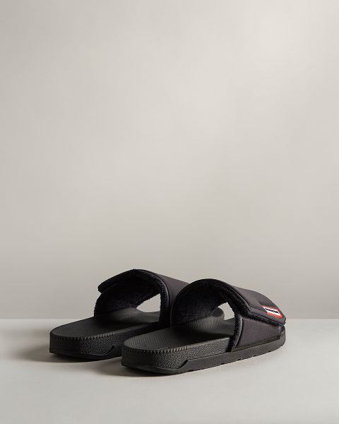 Black Hunter Adjustable Men's Slides | Ireland-29470