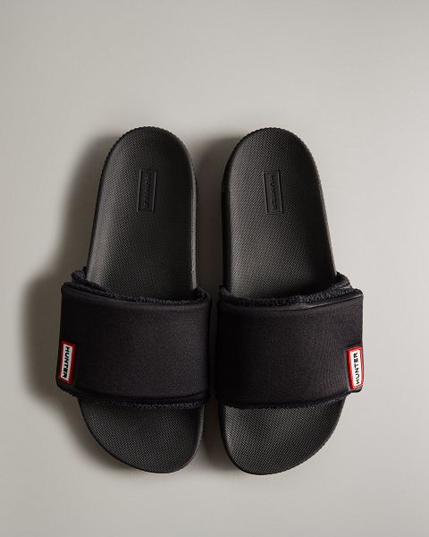 Black Hunter Adjustable Men\'s Slides | Ireland-29470