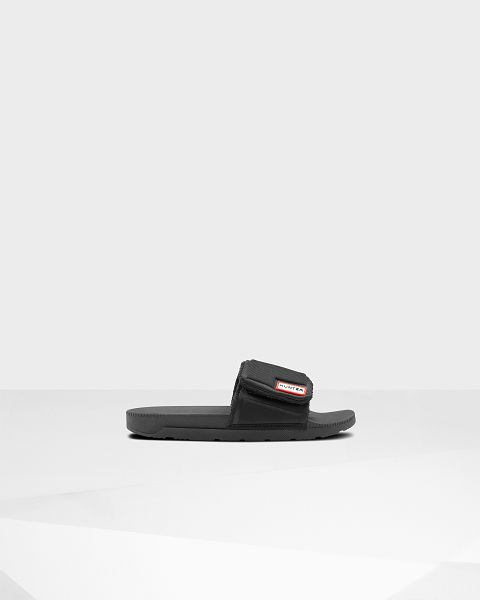 Black Hunter Adjustable Women's Slides | Ireland-80697