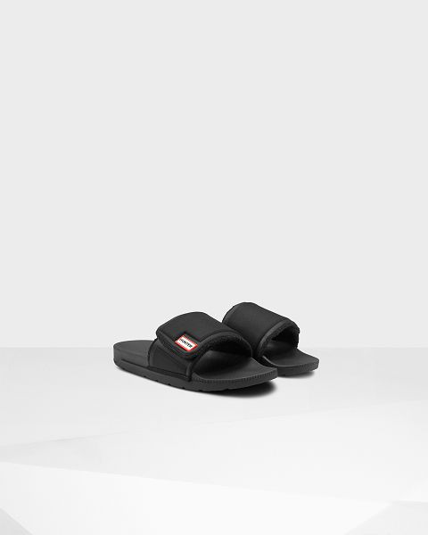 Black Hunter Adjustable Women's Slides | Ireland-80697