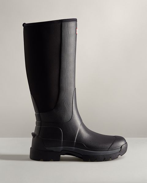 Black Hunter Balmoral Field Hybrid Tall Men\'s Rain Boots | Ireland-69305