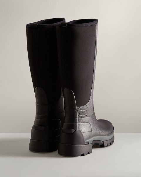 Black Hunter Balmoral Field Hybrid Tall Women's Rain Boots | Ireland-91084