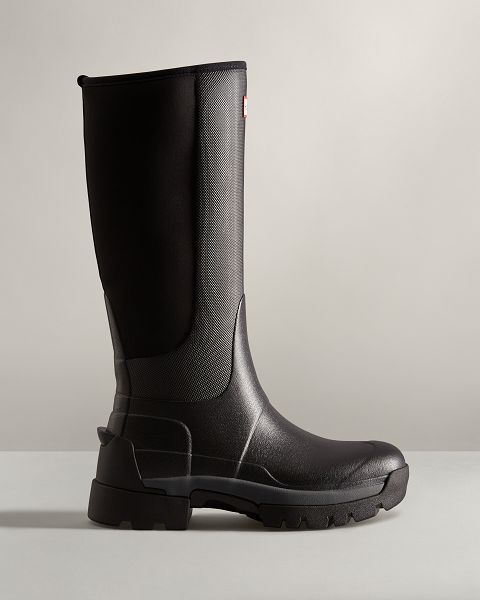 Black Hunter Balmoral Field Hybrid Tall Women\'s Rain Boots | Ireland-91084