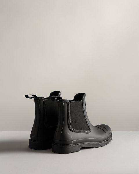 Black Hunter Commando Men's Chelsea Boots | Ireland-39501