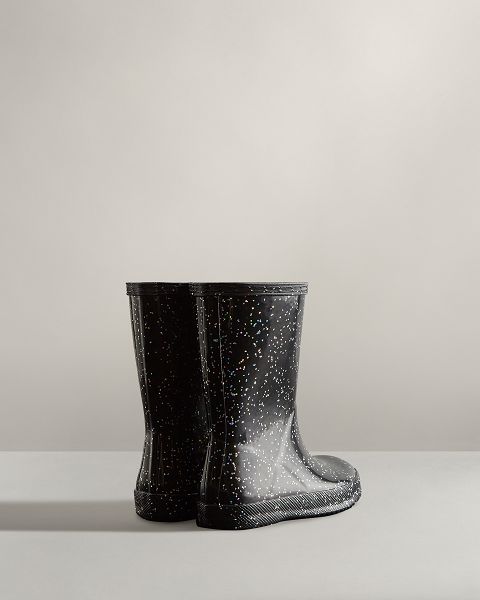 Black Hunter First Giant Glitter Kids' Rain Boots | Ireland-47052