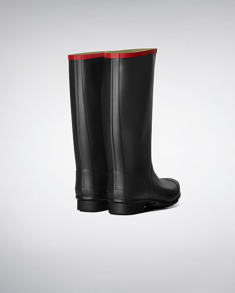 Black Hunter Hunter Argyll Full Knee Men's Rain Boots | Ireland-97540