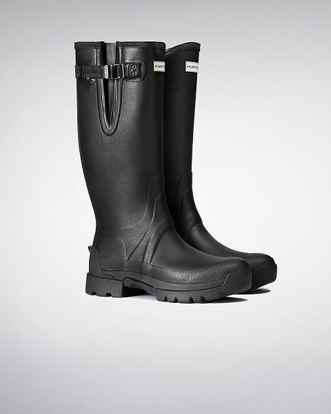 Black Hunter Hunter Balmoral Adjustable 3mm Neoprene Men's Rain Boots | Ireland-71692