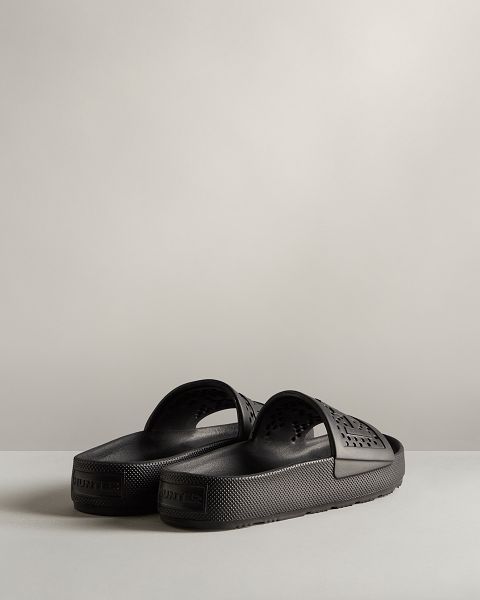 Black Hunter Lightweight Moulded Women's Slides | Ireland-69853