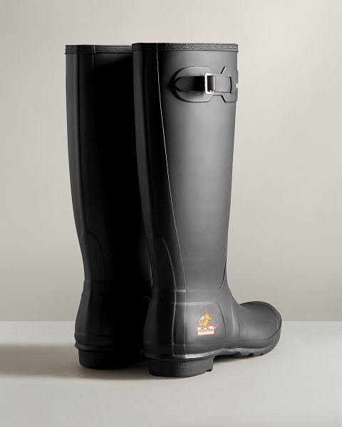 Black Hunter Lunar New Year Small Tiger Logo Tall Women's Rain Boots | Ireland-97143