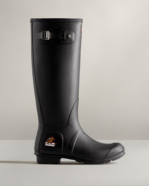 Black Hunter Lunar New Year Small Tiger Logo Tall Women\'s Rain Boots | Ireland-97143