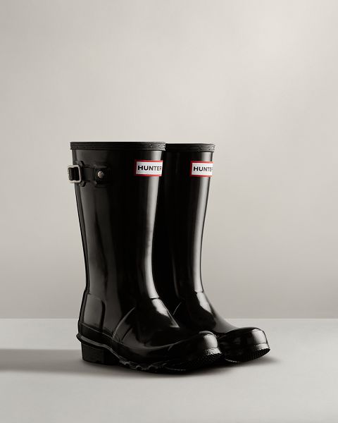 Black Hunter Original Gloss Kids' Rain Boots | Ireland-75286