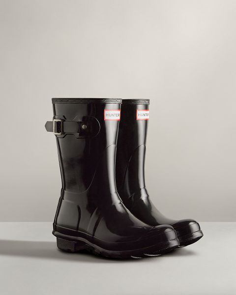 Black Hunter Original Short Gloss Women's Rain Boots | Ireland-85376