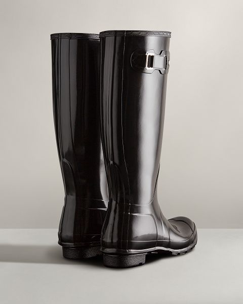 Black Hunter Original Tall Gloss Women's Original Tall Boots | Ireland-12479