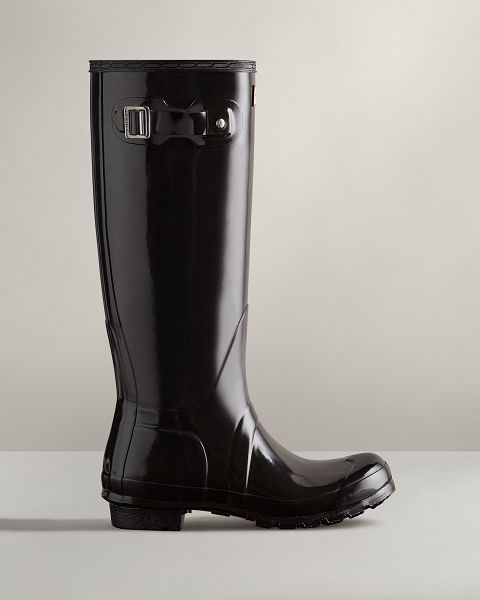 Black Hunter Original Tall Gloss Women\'s Rain Boots | Ireland-56087