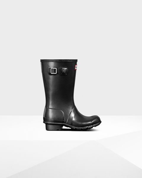 Black Hunter Pearlized Kids\' Rain Boots | Ireland-40265